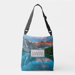 Scenic Mountain & Lake Landscape Photograph Crossbody Bag
