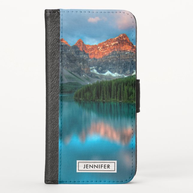 Scenic Mountain & Lake Landscape Photograph iPhone Wallet Case (Front)