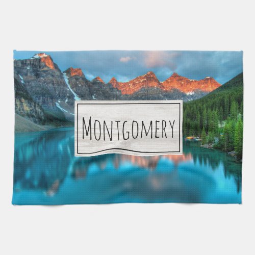 Scenic Mountain  Lake Landscape Photograph Kitchen Towel