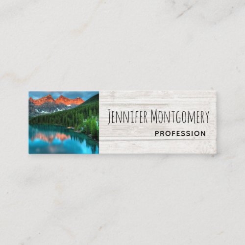 Scenic Mountain  Lake Landscape Photograph Mini Business Card