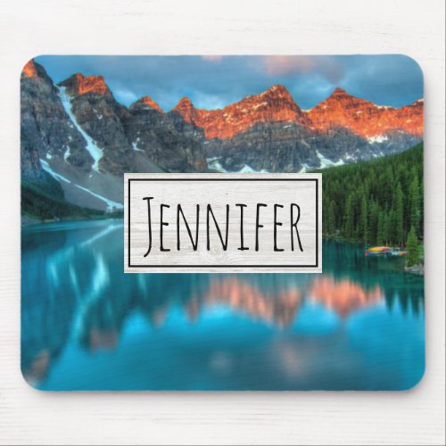 Scenic Mountain  Lake Landscape Photograph Mouse Pad