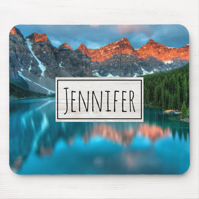 Scenic Mountain & Lake Landscape Photograph Mouse Pad (Front)
