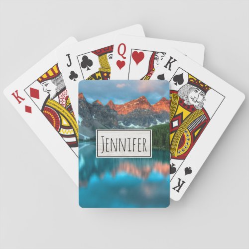 Scenic Mountain  Lake Landscape Photograph Poker Cards