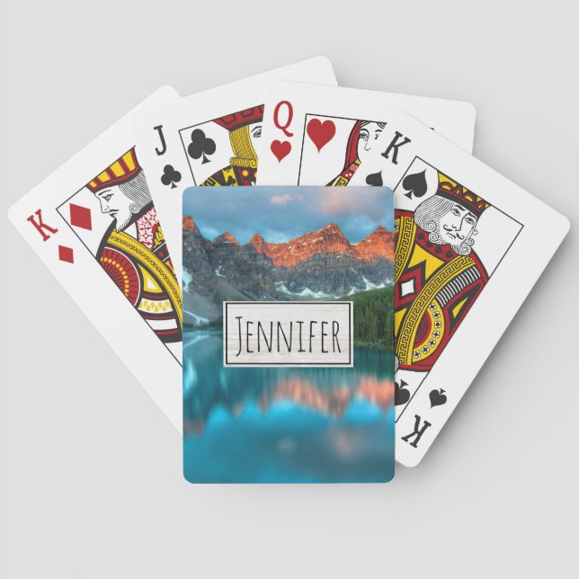 Scenic Mountain & Lake Landscape Photograph Poker Cards (Back)