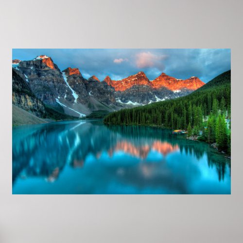 Scenic Mountain  Lake Landscape Photograph Poster