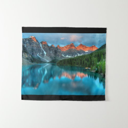 Scenic Mountain  Lake Landscape Photograph Tapestry