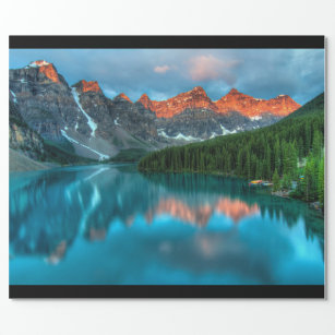 Scenic Mountain & Lake Landscape Photograph Wrapping Paper