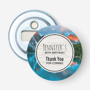 Scenic Mountain & Lake Photograph Birthday Bottle Opener