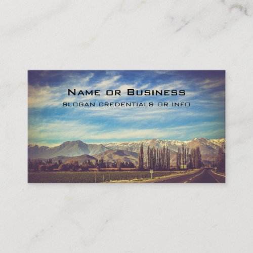 Scenic Mountain Landscape in The Andes Business Card