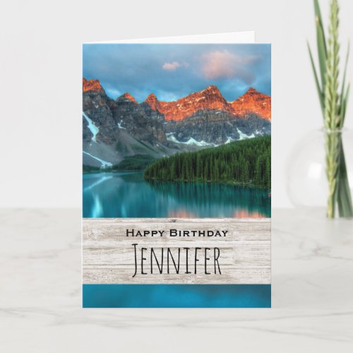Scenic Mountain Landscape Photograph Birthday Card