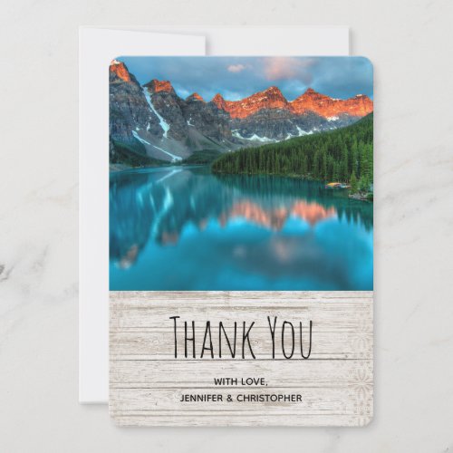 Scenic Mountain Landscape Photograph Thank You Card