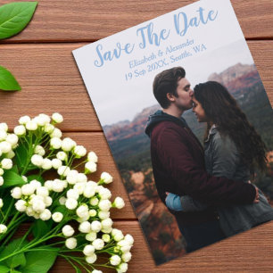 Scenic Mountain Save The Date Letterpress Photo Cards