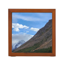 Scenic Mountain Valley Landscape with Snow Peaks