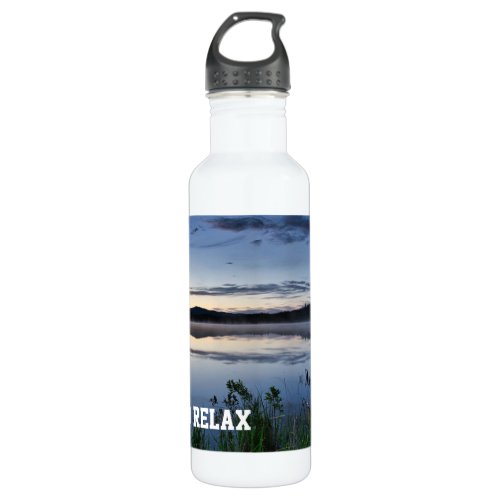 Scenic Mountains and Lake Water Bottle