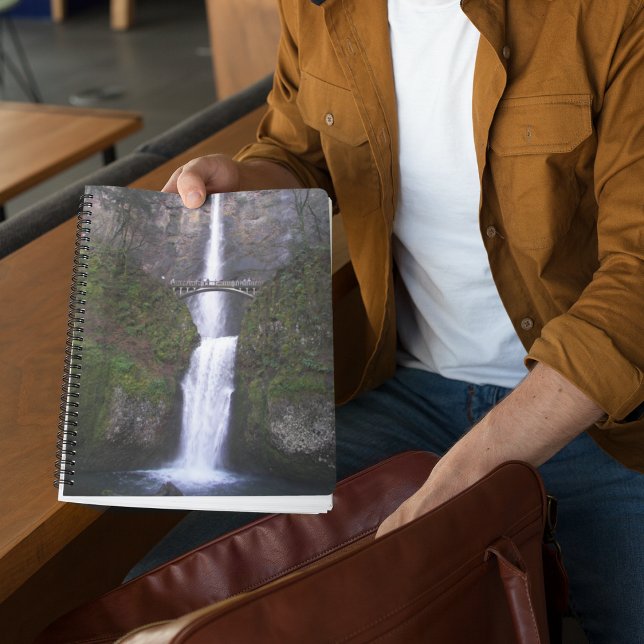 Scenic Multnomah Falls Landscape Notebook (In Situ)