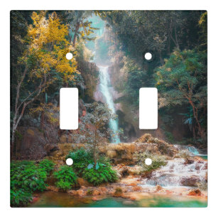Scenic Nature Fantasy Waterfall Light Switch Cover