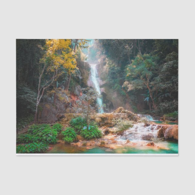 Scenic Nature Fantasy Waterfall Tissue Paper (Front)