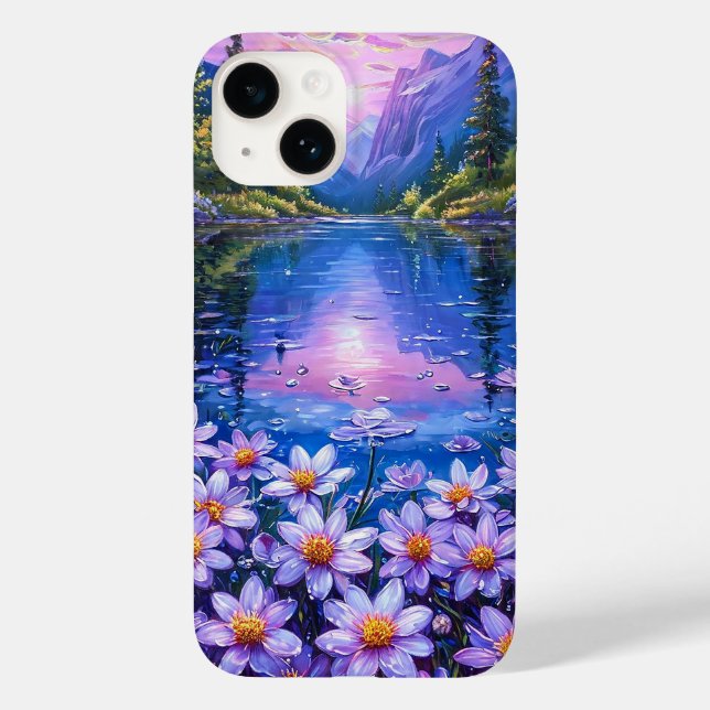 Scenic Nature Landscape Mountain Lake Aesthetic Case-Mate iPhone Case (Back)