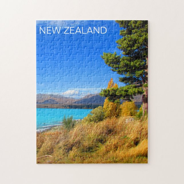 Scenic New Zealand Lake Jigsaw Puzzle (Vertical)
