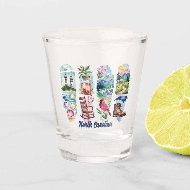 Scenic North Carolina  Shot Glass (Front)