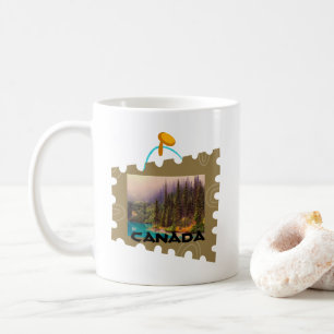 Scenic Northern Landscape in a Stamp Frame Coffee Mug