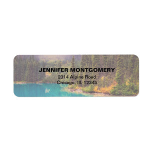 Scenic Northern Landscape Rustic Label