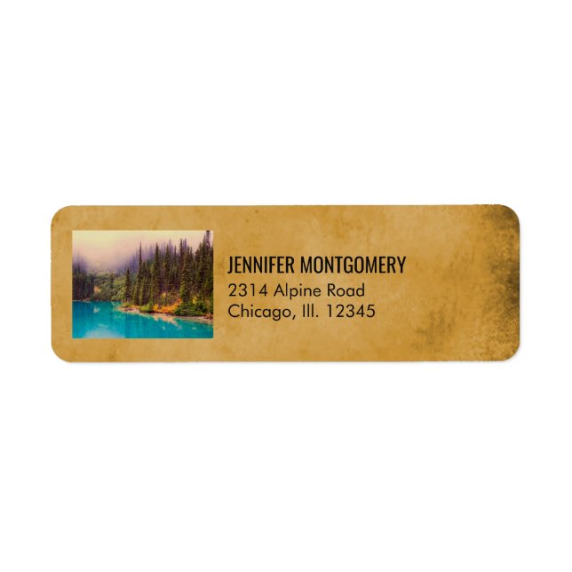 Scenic Northern Landscape Rustic Label (Front)