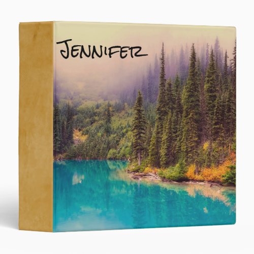 Scenic Northern Landscape Rustic Personalized Binder