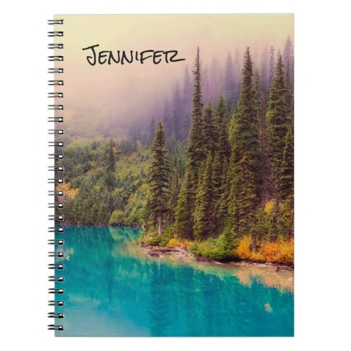 Scenic Northern Landscape Rustic Personalized Notebook
