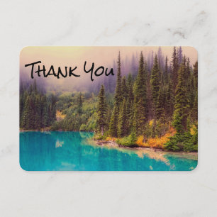 Scenic Northern Landscape Rustic Thank You Card