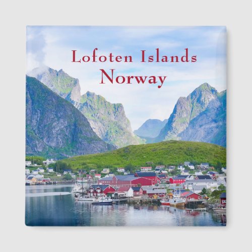 Scenic Norwegian landscape Lofoten Islands Norway  Magnet