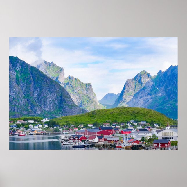 Scenic Norwegian landscape Lofoten Islands Norway  Poster (Front)