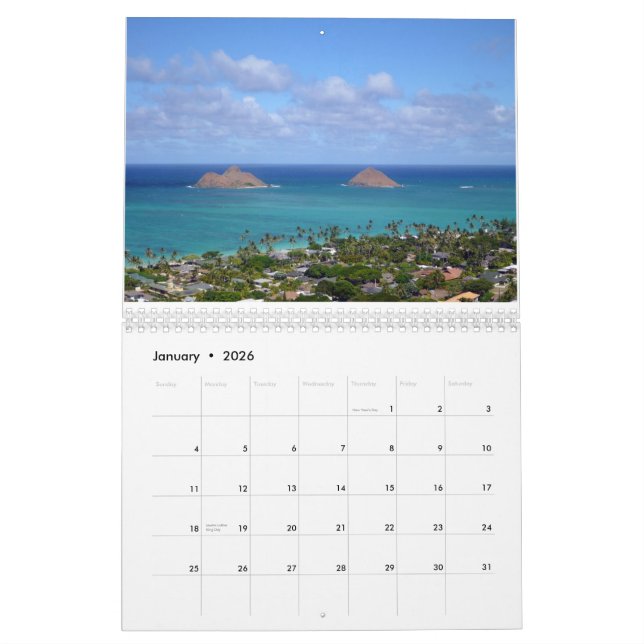 Scenic Oahu 2014 Calendar (Jan 2026)
