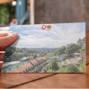 Scenic Old City of Bern and the Aare River Postcard
