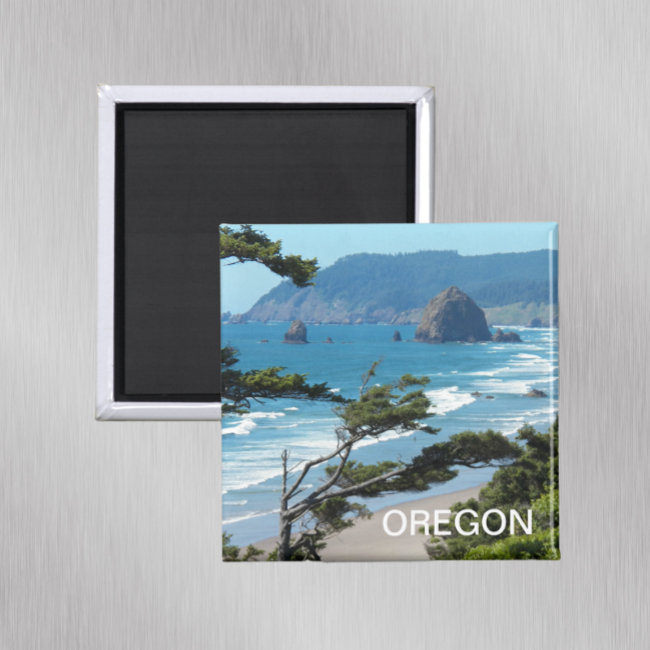 Scenic Oregon Seascape Photo Magnet