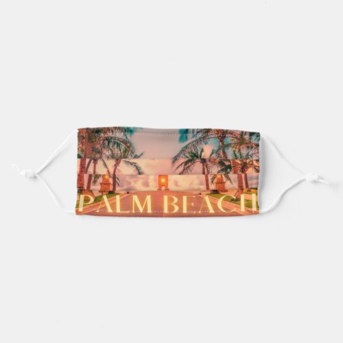 Scenic Palm Beach Pink Skies  Adult Cloth Face Mask