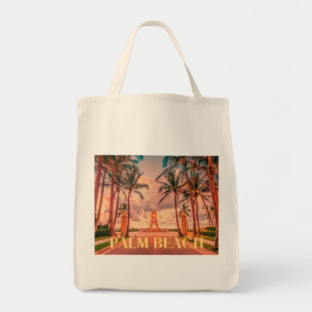 Scenic Palm Beach Pink Skies  Tote Bag (Front)