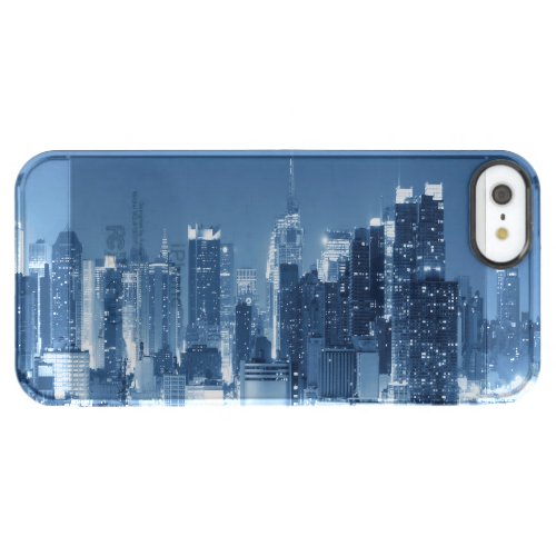 Scenic Panoramic view New_York Night Skyline Clear iPhone SE55s Case