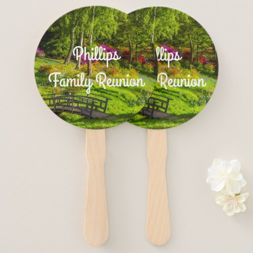 Scenic Park Family Reunion Hand Fan