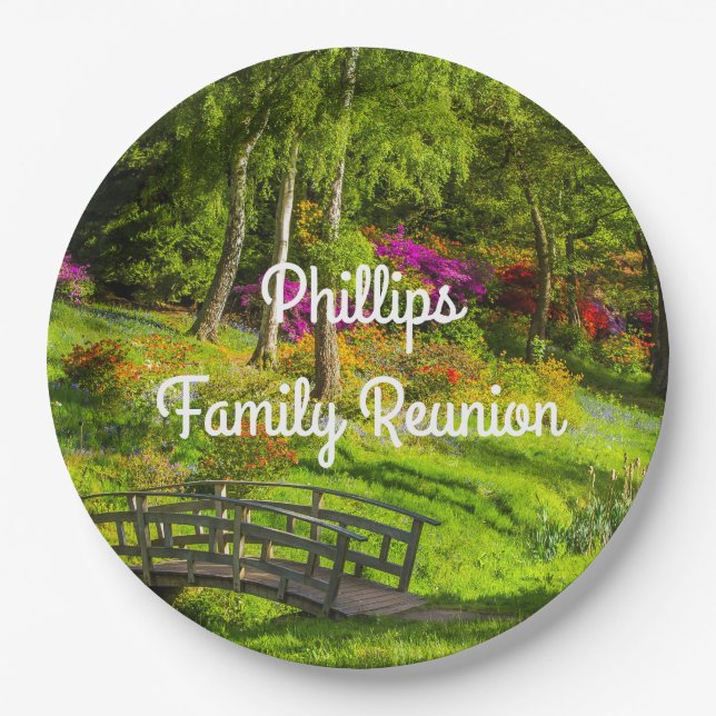 Scenic Park Family Reunion Paper Plates (Front)