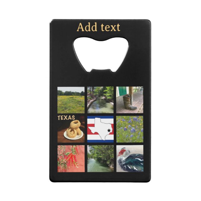 Scenic Photos of Texas  Credit Card Bottle Opener (Front)