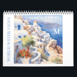 Scenic Picturesque Travel Moments 20XX Calendar<br><div class="desc">For you to enjoy during the year -- this Picturesque Scenic Travel Calendar for 20XX has at its theme: water views around the world. Features 10 countries and combines artistic photography with lovely watercolor images. Very special for yourself or as a gift. In addition, personalize with your custom two-tone monogram...</div>