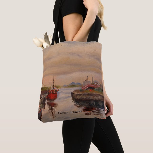 Scenic Pier in Clifden Ireland Tote Bag (Close Up)