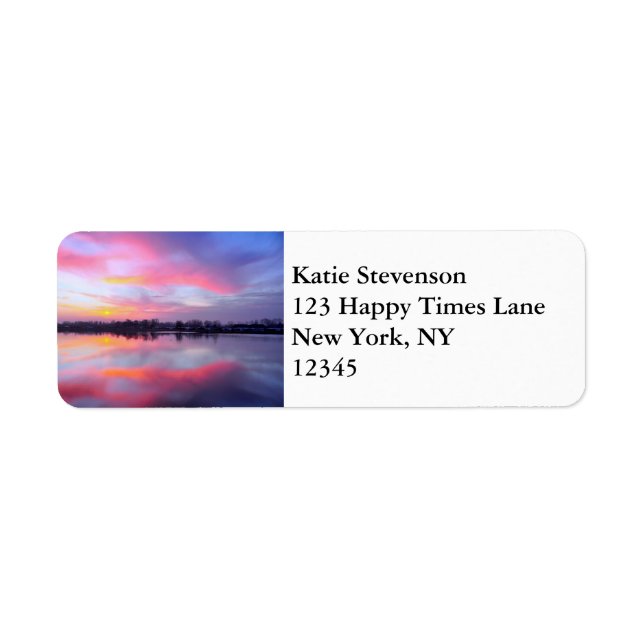 Scenic Pink Landscape Label (Front)
