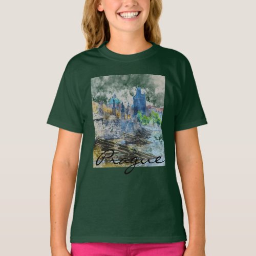 Scenic Prague in the Czech Republic T_Shirt