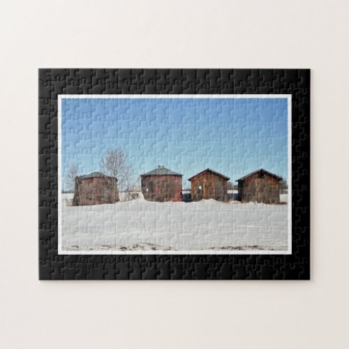 Scenic Prairies Saskatchewan Canada Barn Hard Jigsaw Puzzle