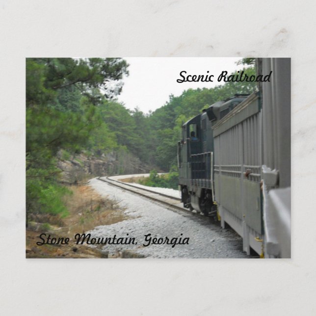 Scenic Railroad, Stone Mountain Georgia Postcard (Front)