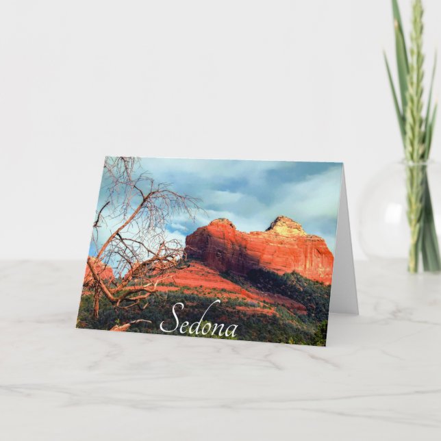 Scenic Red Rocks of Sedona Folded Greeting Card (Front)