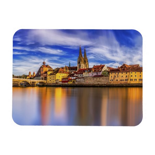 Scenic Regensburg River View Magnet