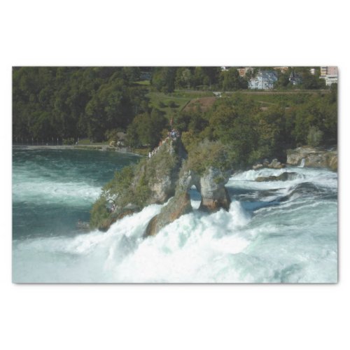 Scenic Rhine Falls in Switzerland Tissue Paper